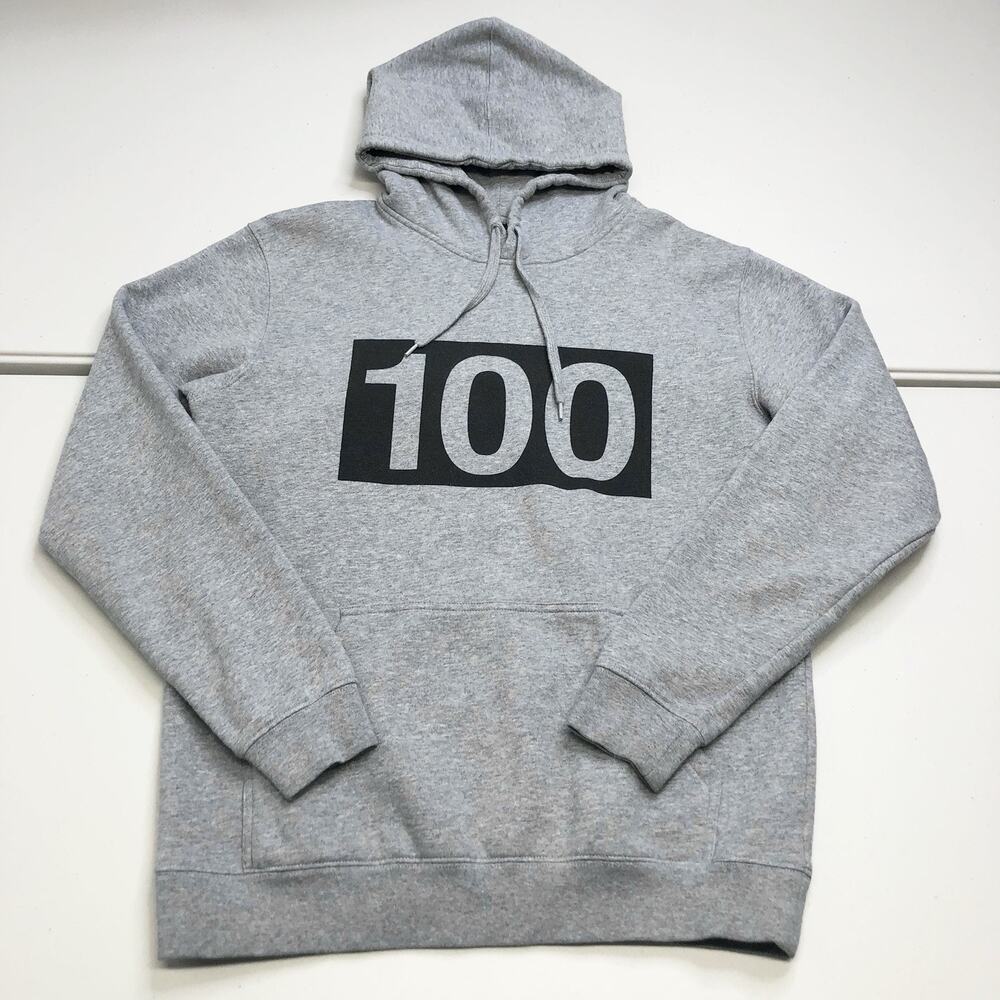 100 Thieves Hoodie Mens M Heavyweight Gray Sweatshirt Nadeshot Gaming Esports - Picture 2 of 8